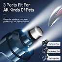 Dog Nail Grinder for Large Dogs, Powerful Rechargeable Nail Trimmer with 3 Grinding Ports for Small, Medium & Large Dogs