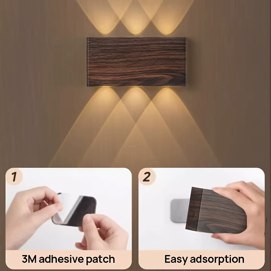 Rechargeable Wall Light with Remote, 5200mAh Battery Operated Up-Down Wall Sconce, Touch Dimming & 3 Color Temperatures, USB-C