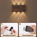 Rechargeable Wall Light with Remote, 5200mAh Battery Operated Up-Down Wall Sconce, Touch Dimming & 3 Color Temperatures, USB-C