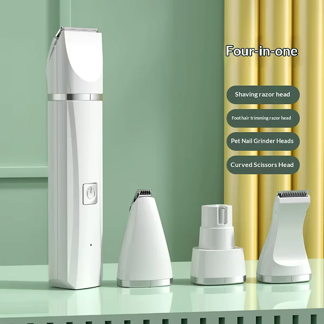 Quiet Dog Clippers, Rechargeable Cordless Pet Grooming Clippers with Stainless Steel Blade for Dogs & Cats, Home Grooming