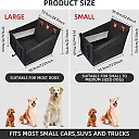 Dog Car Bed for Back Seat, Waterproof Dog Hammock Extender with Nest-Style Sides & Mesh Pocket, Scratchproof Seat Cover
