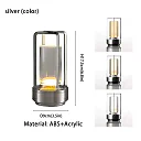 Cordless Lantern Table Lamp, Rechargeable LED Touch Lamp in Lantern or Slim Dome Style, Dimmable Battery Operated Lamp for Restaurant & Bedroom