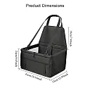 Dog Booster Seat for Car, Oxford Pet Car Seat for Small Dogs & Cats with Breathable Mesh & Adjustable Safety Straps, Black