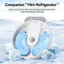 Automatic Cat Feeder for Wet Food, 4-Meal Timed Pet Feeder with Ice Packs to Keep Food Fresh, Cordless LCD Timer Feeder