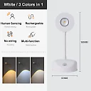 Wireless Picture Light, Rechargeable 2000mAh LED Art Spotlight with Remote or Motion Sensor, Dimmable Cordless Accent Light