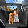 Hard Bottom Dog Seat Cover, Back Seat Extender Hammock with Firm Platform, Waterproof Scratch-Proof for Large Dogs, Cars & SUVs