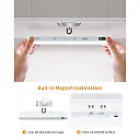 Under Cabinet Lighting Wireless, Rechargeable 60 LED Motion Sensor Closet Light Bars with Battery Display & Touch Control, Cool White