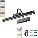Rechargeable Picture Light with Remote, Battery Operated 4000mAh LED Art Light, Cordless Wireless Painting Light for Artwork & Mirrors