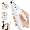Quiet Dog Nail Grinder with 2 LED Lights, Rechargeable Dog Nail Trimmer for Small, Medium & Large Dogs and Cats