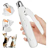 Quiet Dog Nail Grinder with 2 LED Lights, Rechargeable Dog Nail Trimmer for Small, Medium & Large Dogs and Cats