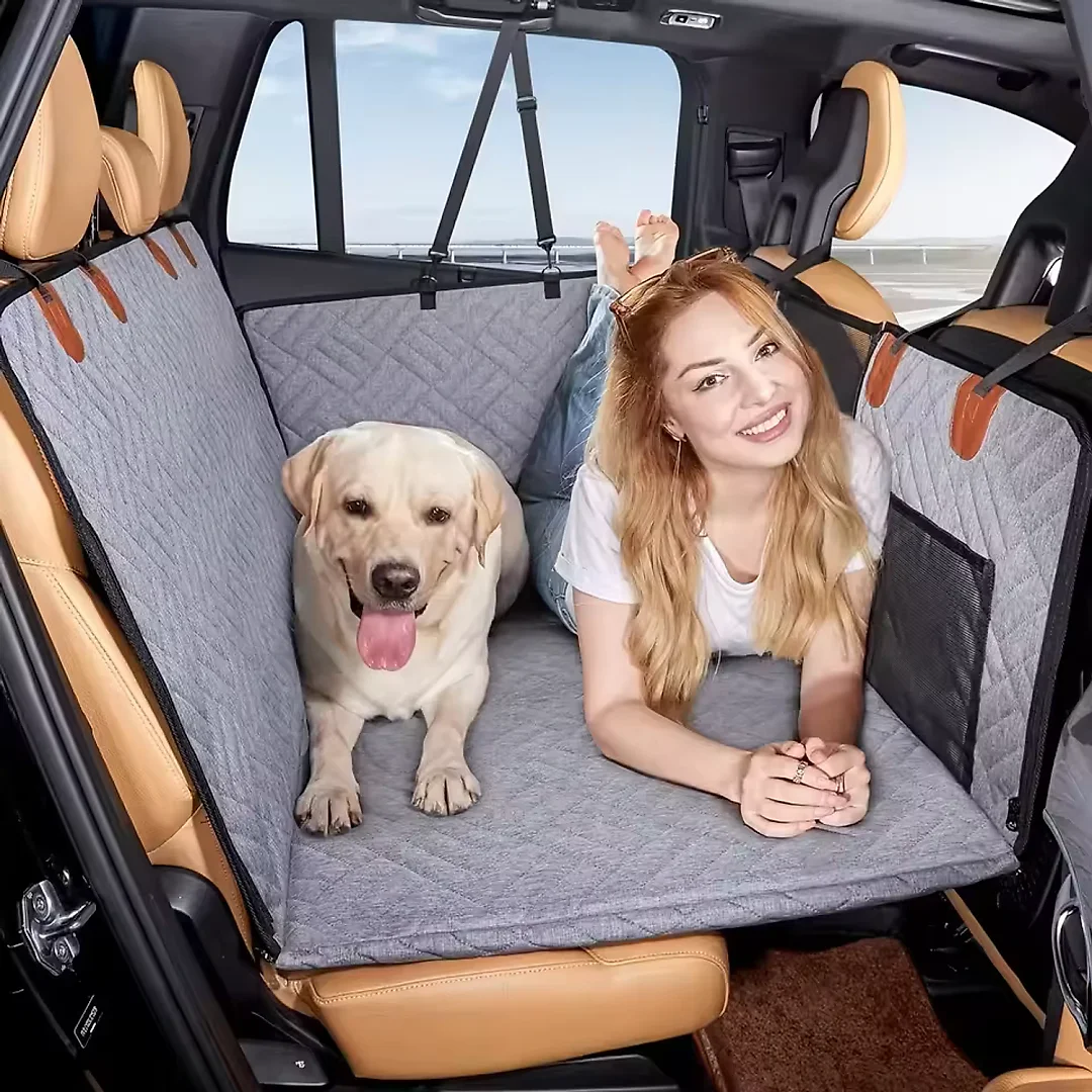 Dog Car Seat Cover Hammock, Waterproof Scratchproof Back Seat Protector, Nonslip Soft Dog Seat Cover for Cars & SUVs