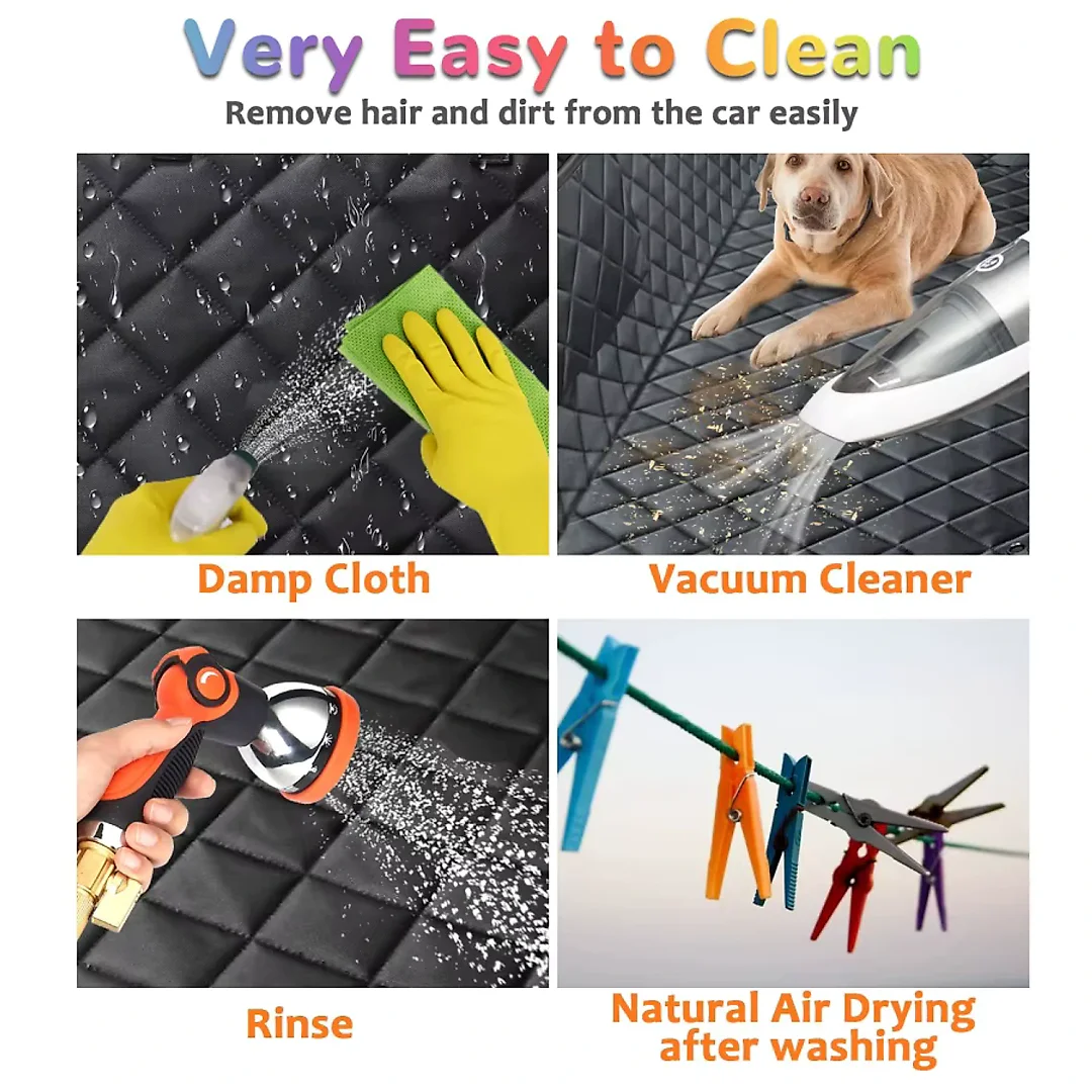 Heavy Duty Dog Seat Cover for Back Seat, 600D Waterproof Dog Hammock, Scratch-Proof Nonslip Car Seat Protector for Cars & SUVs