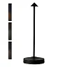 Rechargeable Table Lamp, Cordless LED Touch Lamp with 3 Color Temperatures & Stepless Dimming, Battery Operated Lamp for Restaurant & Bedroom, Black