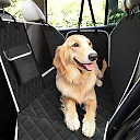 Hard Bottom Dog Seat Cover, Waterproof Oxford Back Seat Extender, Scratch-Resistant Dog Car Platform for Medium Dogs