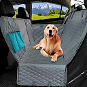 Dog Seat Cover for Back Seat, Waterproof Dog Car Hammock for Trucks & SUVs, Rear Seat Protector in Standard & XL Sizes, Black