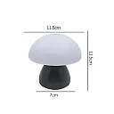 Mushroom Lamp, Cordless Rechargeable Mini Table Lamp with Touch Control, Battery Operated LED Night Light for Bedroom, Nursery & Cafe