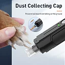 Professional Dog Nail Grinder with 2 LED Lights, Quiet Rechargeable Dog Nail Trimmer with Dust Cap for Dogs & Cats