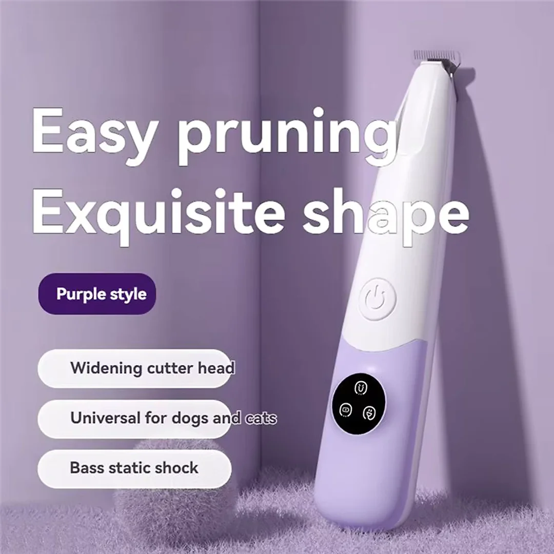 Cat Hair Trimmer Low Noise, Cordless Pet Clippers for Cats & Small Dogs, Gentle Electric Shaver for Paws & Face, Pastel Colors