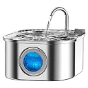 Cat Water Fountain Stainless Steel 3.2L, Pet Water Fountain for Cats & Dogs with Water Level Window, Filter Kit & Optional Motion Sensor