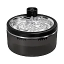 Cordless Cat Water Fountain 3L, 4000mAh Battery Pet Fountain with Motion Sensor & Stainless Steel Tray, Ultra-Quiet, Black