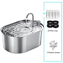 Cat Water Fountain with Faucet, Stainless Steel Pet Fountain for Cats & Dogs, Optional Filter Kit & Motion Sensor