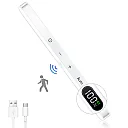 Under Cabinet Lighting Wireless, Rechargeable 60 LED Motion Sensor Closet Light Bars with Battery Display & Touch Control, Cool White