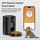 Automatic Cat Feeder 2L, Smart Pet Food Dispenser with Scheduled Meals & LCD Display, Wi-Fi App or Button Control