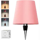 Wine Bottle Lamp, Rechargeable Cordless LED Bottle Lamp Shade with Touch Dimming & 3 Light Colors, Bar & Restaurant Table Decor