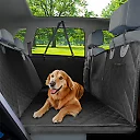 Hard Bottom Dog Seat Cover, Back Seat Extender Hammock with Firm Platform, Waterproof Scratch-Proof for Large Dogs, Cars & SUVs