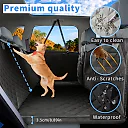 Hard Bottom Dog Seat Cover, Back Seat Extender Hammock with Firm Platform, Waterproof Scratch-Proof for Large Dogs, Cars & SUVs