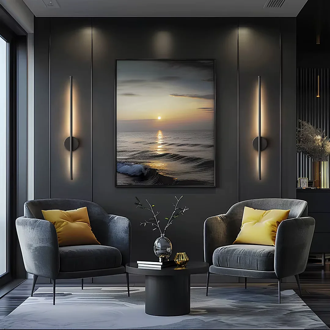 Rechargeable Wall Sconce with Remote, Battery Operated LED Wall Light Bar, Cordless 360 Degree Rotating & Dimmable Wall Lamp