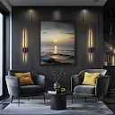 Rechargeable Wall Sconce with Remote, Battery Operated LED Wall Light Bar, Cordless 360 Degree Rotating & Dimmable Wall Lamp