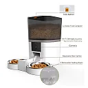 Automatic Cat Feeder with Camera, 4L Smart Pet Feeder with HD Video, App Remote Feeding & Stainless Steel Bowl, White