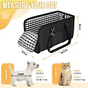 Dog Car Seat for Small Dogs, Center Console Dog Seat with Safety Leash, Soft Cushion & Adjustable Straps, Portable Pet Booster, Black