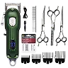 Professional Dog Clippers, All-Metal Cordless Rechargeable Dog Grooming Clippers with Digital Display & Guide Combs, Low Noise