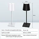 Cordless Table Lamp, Rechargeable LED Touch Lamp with USB-C & 3 Brightness Levels, Battery Operated Bedside & Dining Table Lamp