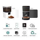 Automatic Cat Feeder with Camera, 4L Smart Pet Feeder with HD Video, App Remote Feeding & Stainless Steel Bowl, White