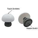Mushroom Lamp, Cordless Rechargeable Mini Table Lamp with Touch Control, Battery Operated LED Night Light for Bedroom, Nursery & Cafe