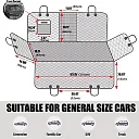Hard Bottom Dog Seat Cover, Waterproof Oxford Back Seat Extender, Scratch-Resistant Dog Car Platform for Medium Dogs