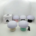 Mushroom Lamp, Cordless Rechargeable Mini Table Lamp with Touch Control, Battery Operated LED Night Light for Bedroom, Nursery & Cafe