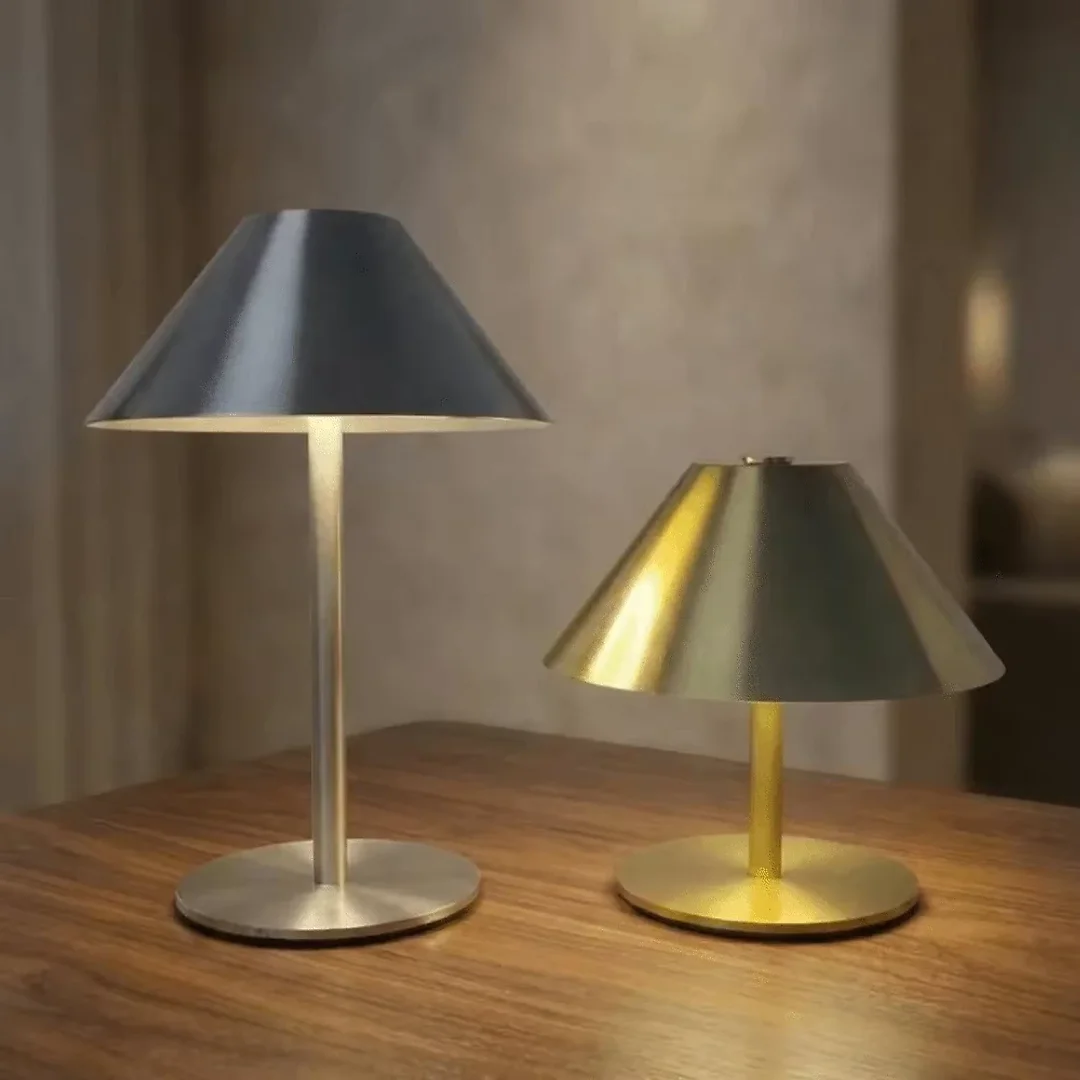 Cordless Dome Table Lamp, Rechargeable LED Touch Lamp with 3 Color Temperatures & Dimming, Battery Operated Bedside Lamp, Small & Large