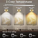 Battery Operated Picture Lights with Remote, Magnetic LED Puck Art Spotlights, Dimmable with Timer & 3 Color Modes, 3-Pack or 6-Pack