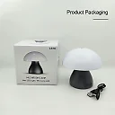 Mushroom Lamp, Cordless Rechargeable Mini Table Lamp with Touch Control, Battery Operated LED Night Light for Bedroom, Nursery & Cafe