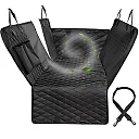 Dog Seat Cover for Back Seat, Waterproof Dog Car Hammock for Trucks & SUVs, Rear Seat Protector in Standard & XL Sizes, Black