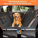 Dog Seat Cover for Back Seat, Waterproof Dog Hammock for Car, Scratch-Resistant Rear Seat Protector for Cars, Trucks & SUVs