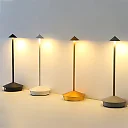 Rechargeable Table Lamp, Cordless LED Touch Lamp with 3 Color Temperatures & Stepless Dimming, Battery Operated Lamp for Restaurant & Bedroom, Black