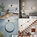Rechargeable Wall Sconce with Remote, Battery Operated LED Wall Light Bar, Cordless 360 Degree Rotating & Dimmable Wall Lamp