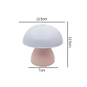 Mushroom Lamp, Cordless Rechargeable Mini Table Lamp with Touch Control, Battery Operated LED Night Light for Bedroom, Nursery & Cafe
