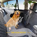 Dog Seat Cover with Mesh Window, Waterproof Scratchproof Back Seat Hammock, Anti-Slip Dog Car Seat Cover for Cars & SUVs