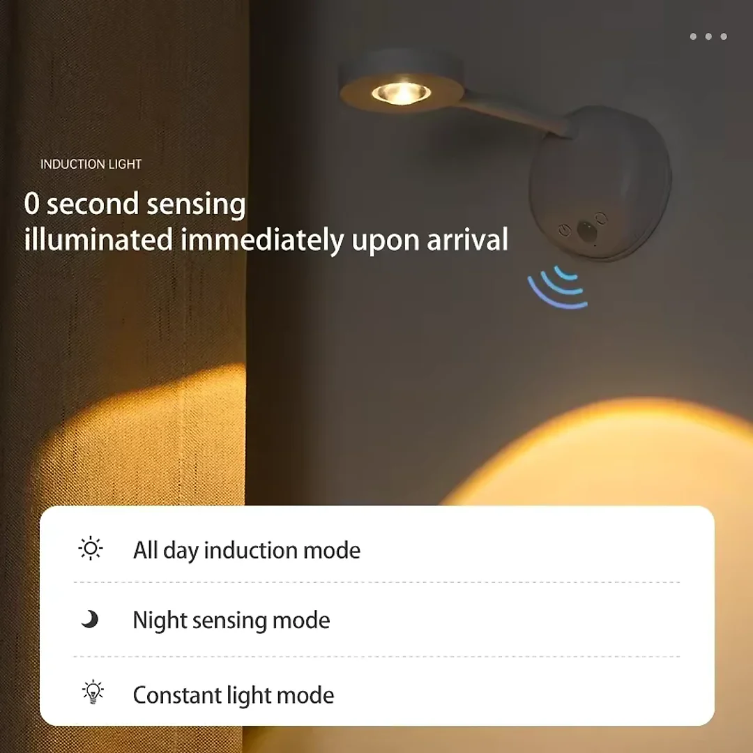 Wireless Picture Light, Rechargeable 2000mAh LED Art Spotlight with Remote or Motion Sensor, Dimmable Cordless Accent Light